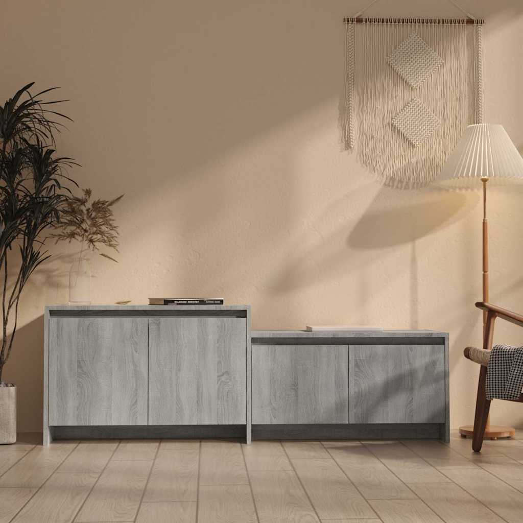 TV Cabinet Grey Sonoma 146,5x35x50 cm Engineered Wood