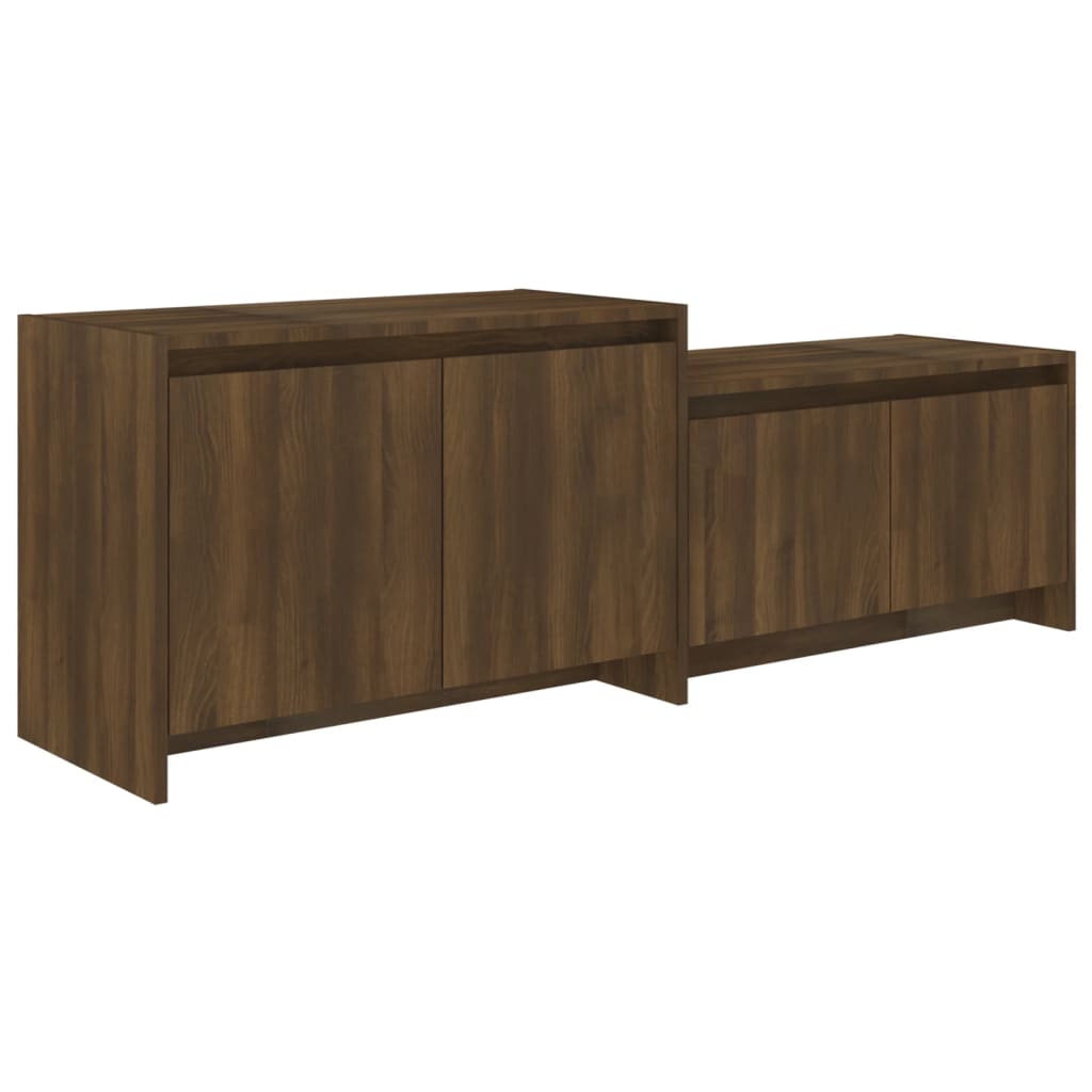 vidaXL TV Cabinet Brown Oak 146.5x35x50 cm Engineered Wood