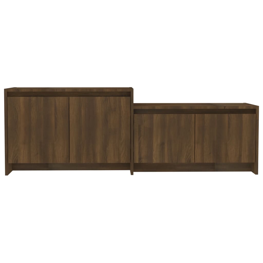 vidaXL TV Cabinet Brown Oak 146.5x35x50 cm Engineered Wood