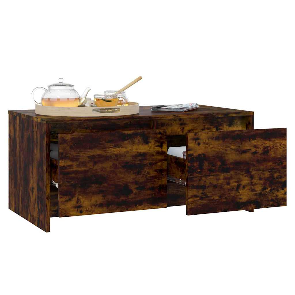 Coffee Table Smoked Oak 90x50x41,5 cm Engineered Wood