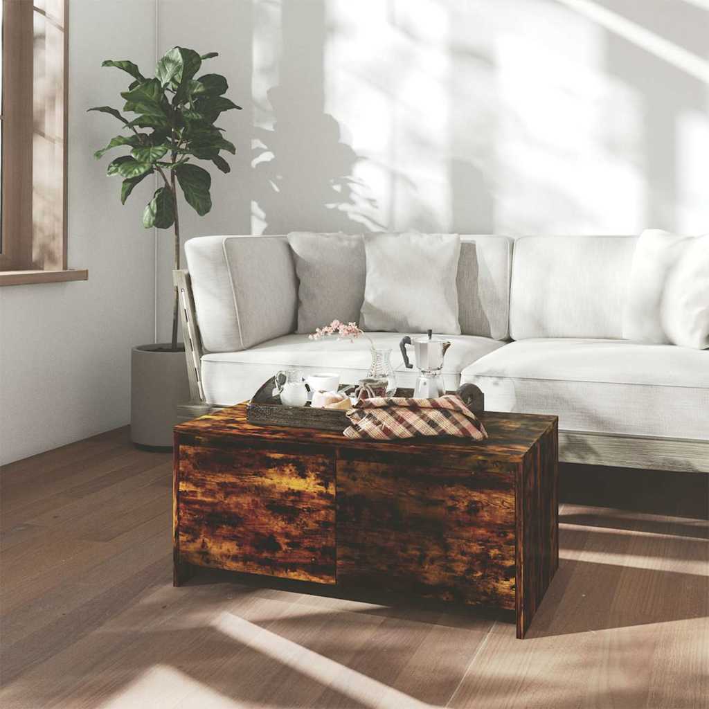Coffee Table Smoked Oak 90x50x41,5 cm Engineered Wood