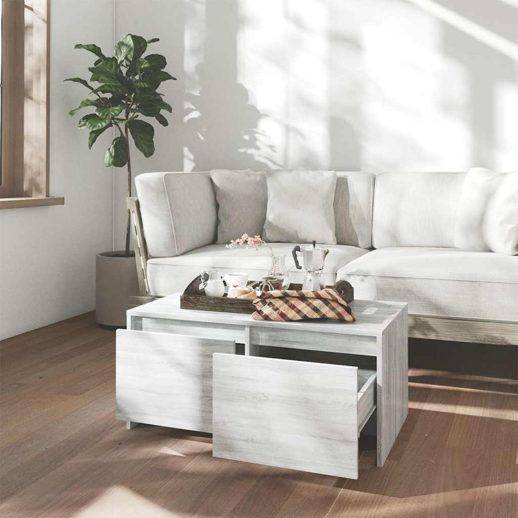 813030 vidaXL Coffee Table Grey Sonoma 90x50x41,5 cm Engineered Wood