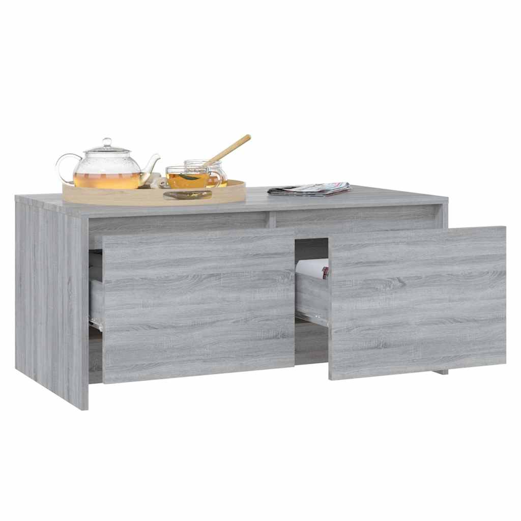 813030 vidaXL Coffee Table Grey Sonoma 90x50x41,5 cm Engineered Wood