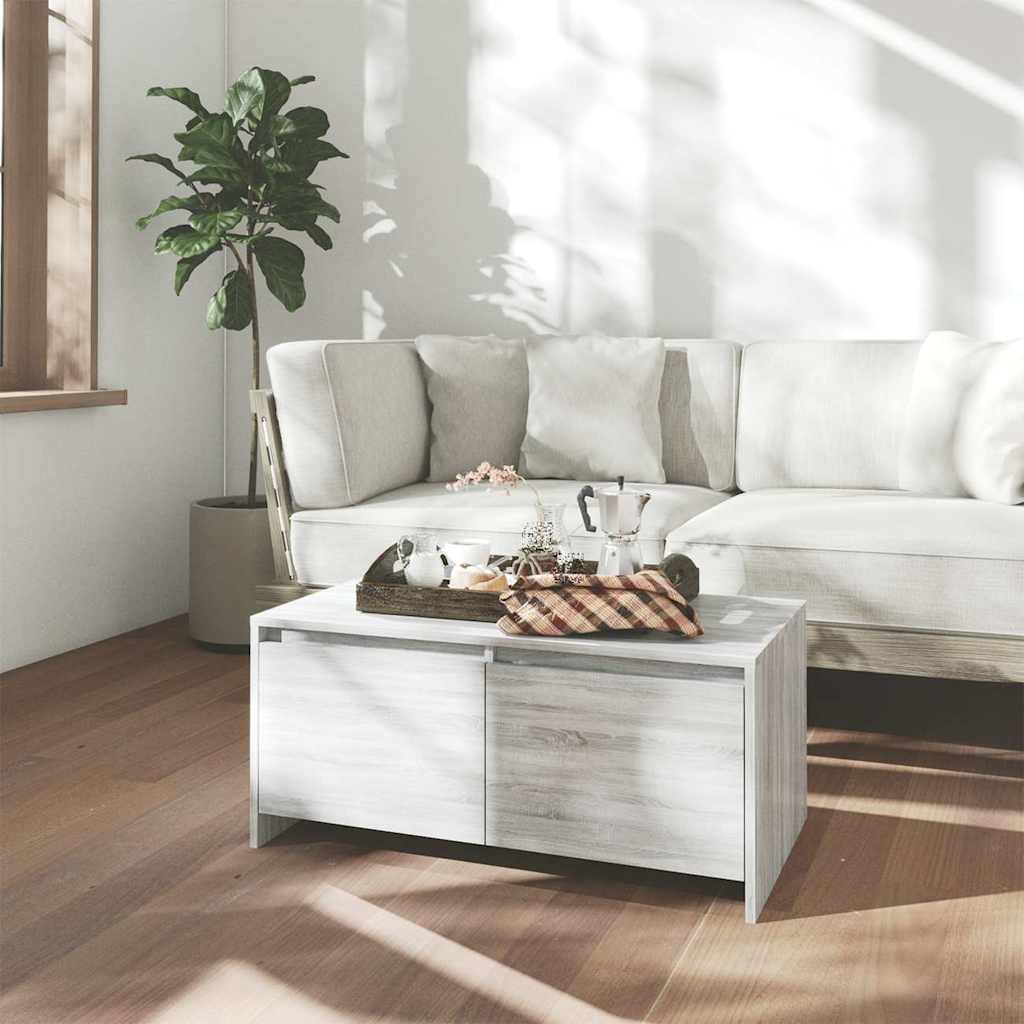 813030 vidaXL Coffee Table Grey Sonoma 90x50x41,5 cm Engineered Wood