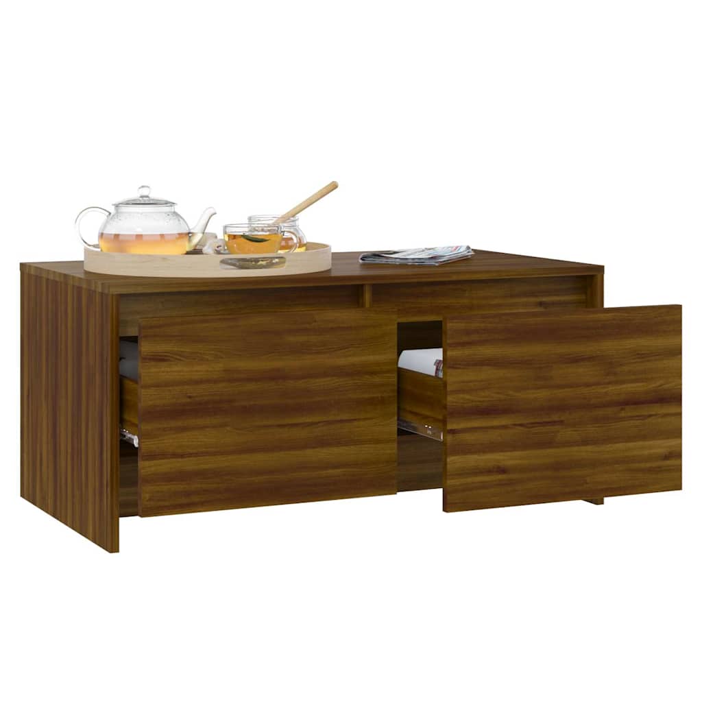 Coffee Table Brown Oak 90x50x41,5 cm Engineered Wood