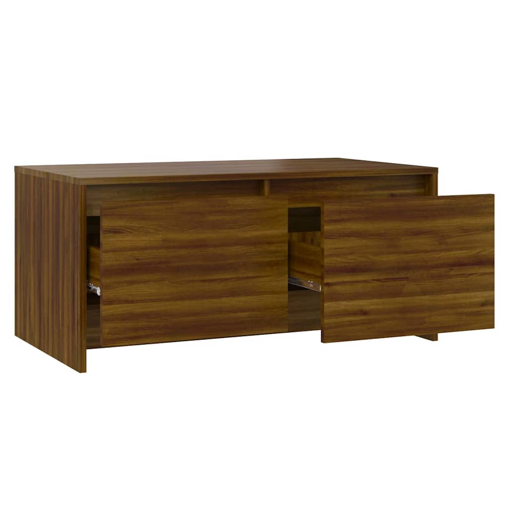 Coffee Table Brown Oak 90x50x41,5 cm Engineered Wood