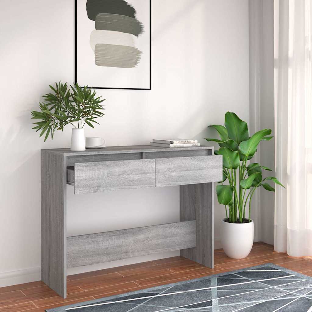 Console Table Grey Sonoma 100x35x76,5 cm Engineered Wood