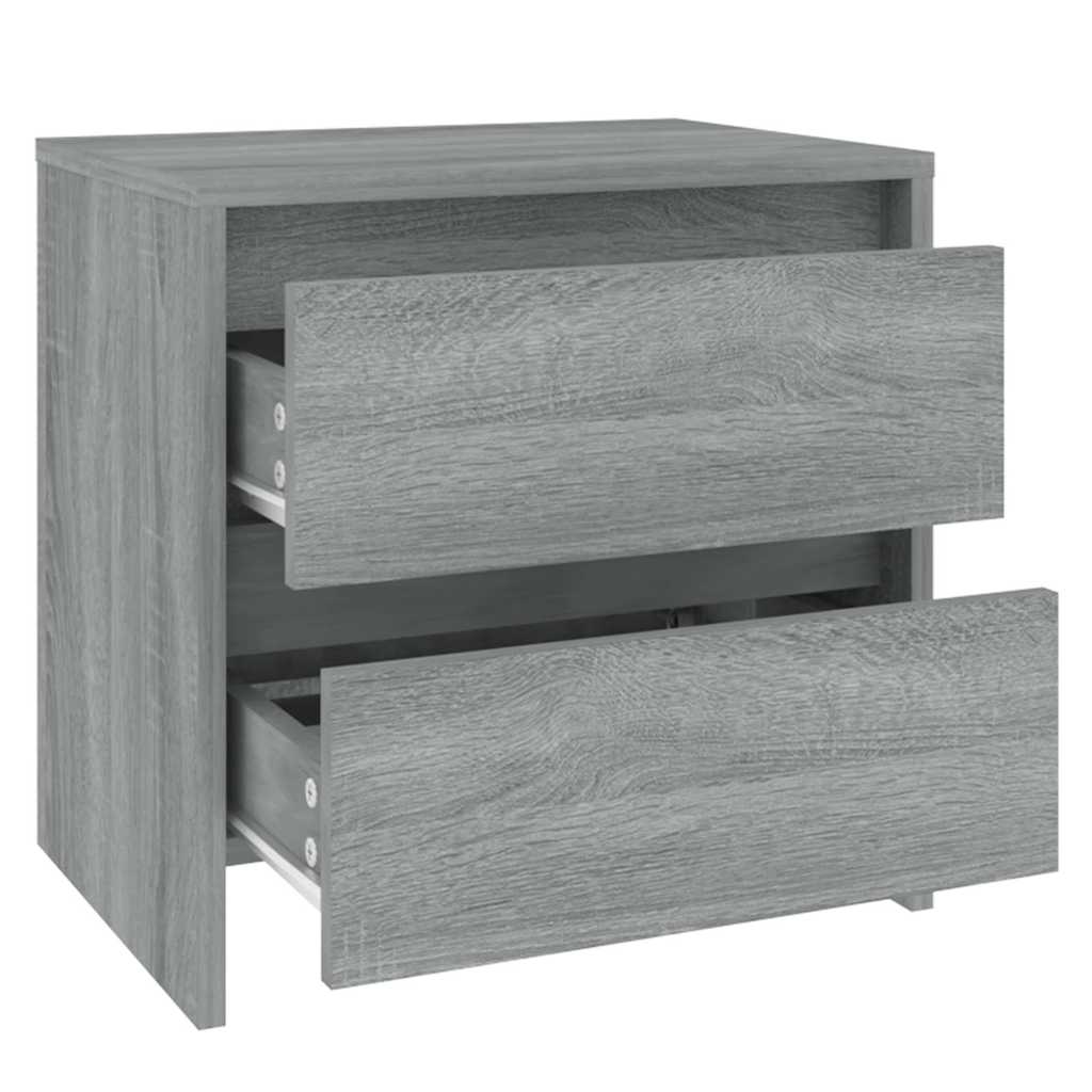 813040 vidaXL Bedside Cabinet Grey Sonoma 45x34,5x44,5 cm Engineered Wood