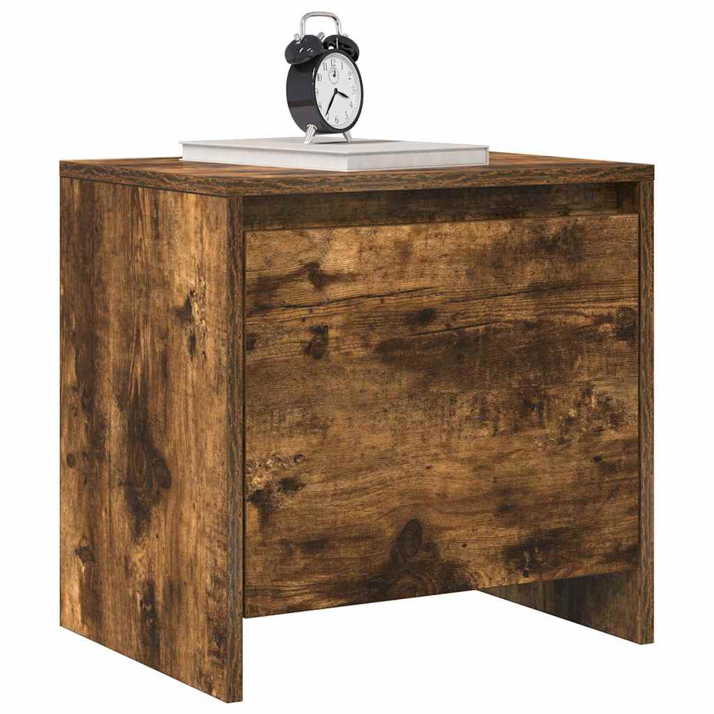 Bedside Cabinet Smoked Oak 45x34x44,5 cm Engineered Wood