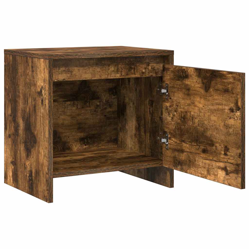 Bedside Cabinet Smoked Oak 45x34x44,5 cm Engineered Wood