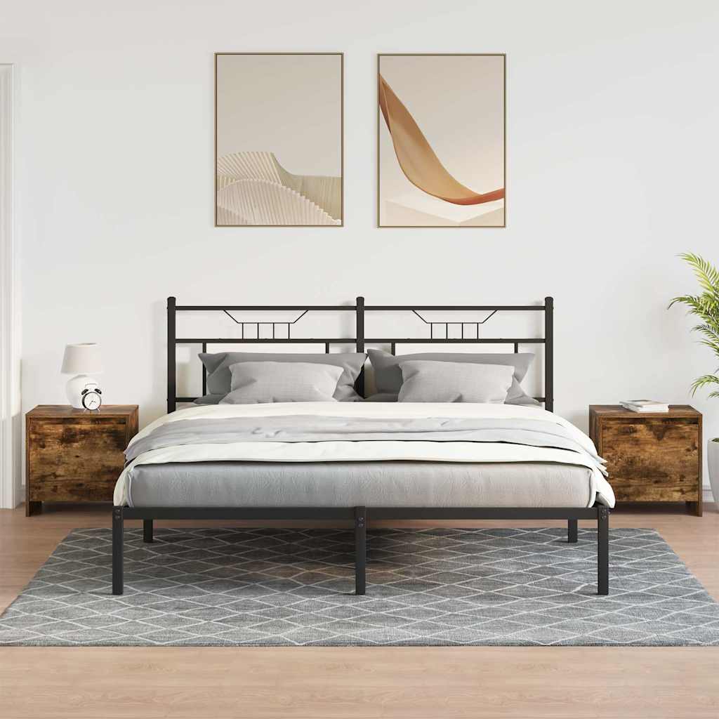 Bedside Cabinets 2 pcs Smoked Oak 45x34x44,5 cm Engineered Wood