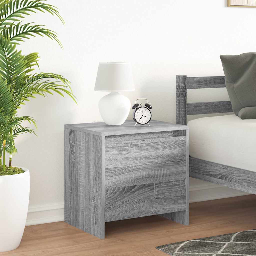 Bedside Cabinet Grey Sonoma 45x34x44,5 cm Engineered Wood