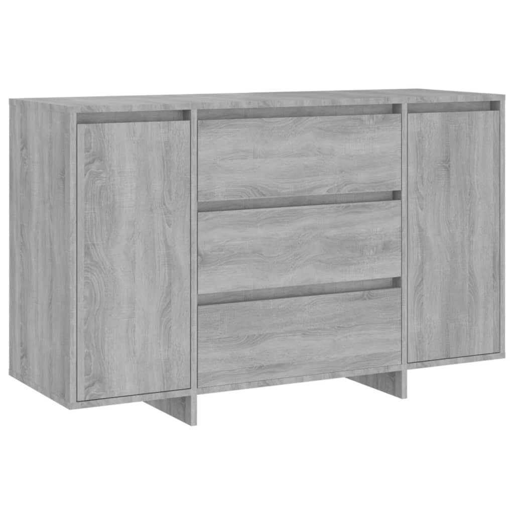 vidaXL Sideboard with 3 Drawers Grey Sonoma 120x41x75 cm Engineered Wood