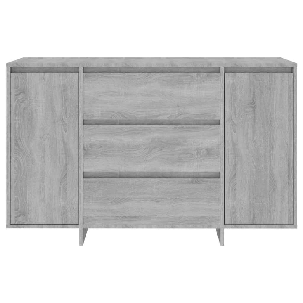 vidaXL Sideboard with 3 Drawers Grey Sonoma 120x41x75 cm Engineered Wood