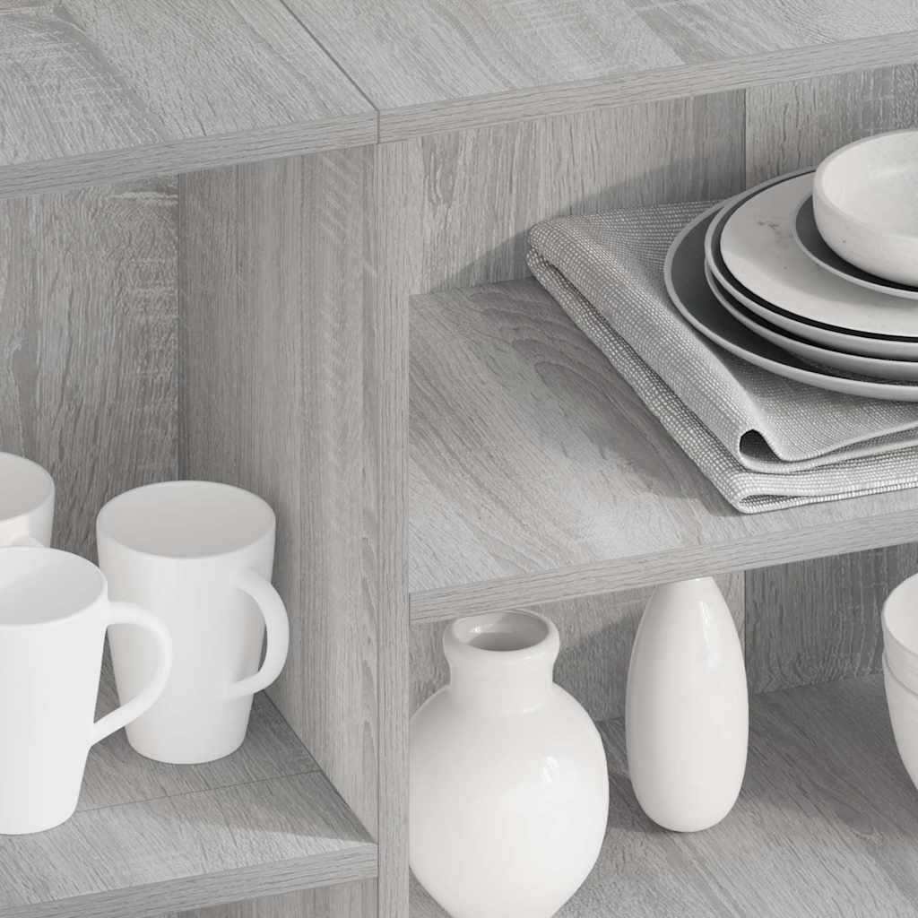 813066 vidaXL Sideboard Grey Sonoma 120x30x75 cm Engineered Wood