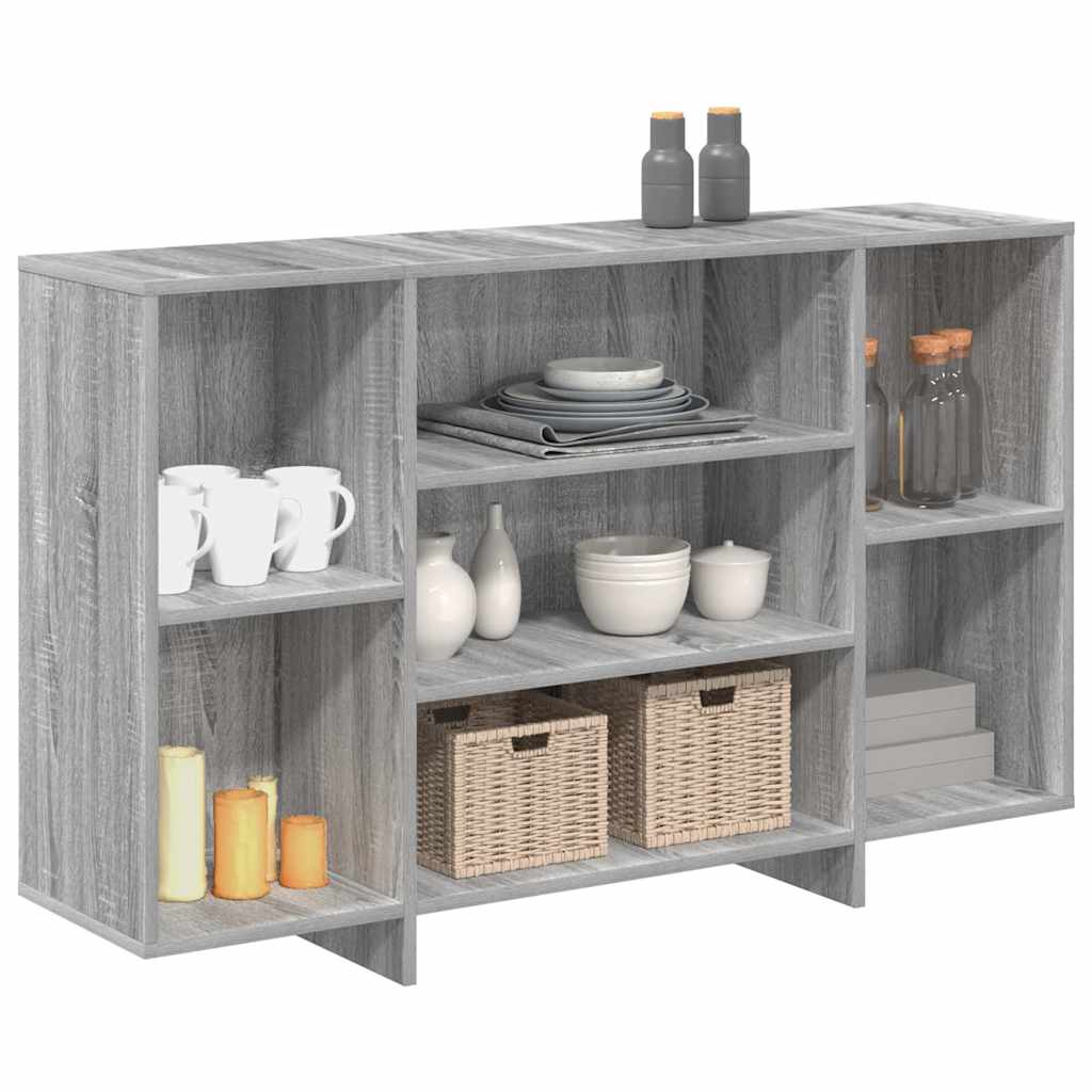 813066 vidaXL Sideboard Grey Sonoma 120x30x75 cm Engineered Wood