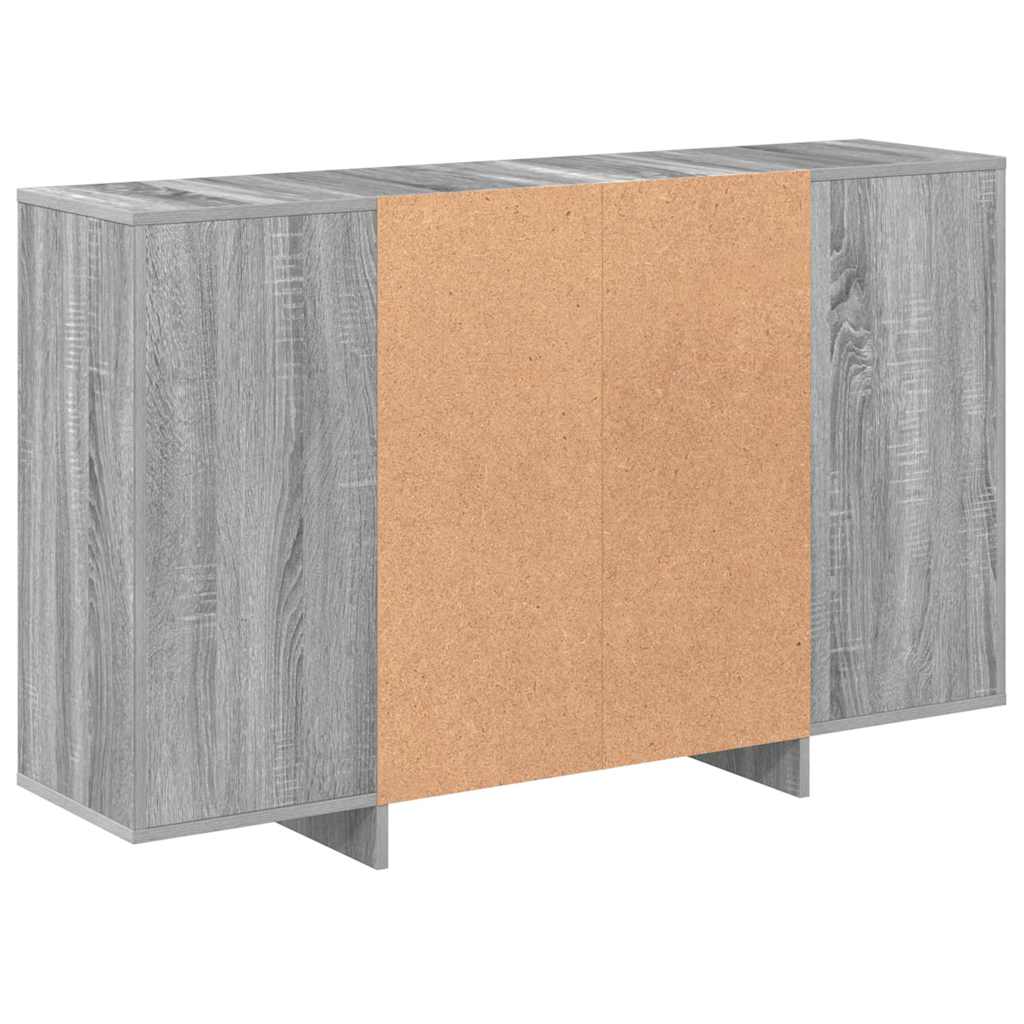 813066 vidaXL Sideboard Grey Sonoma 120x30x75 cm Engineered Wood