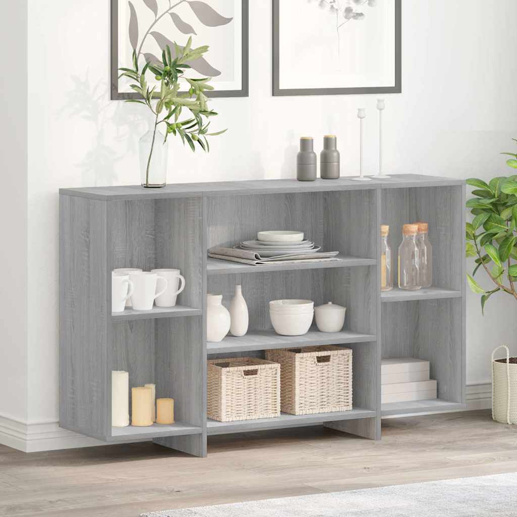 813066 vidaXL Sideboard Grey Sonoma 120x30x75 cm Engineered Wood