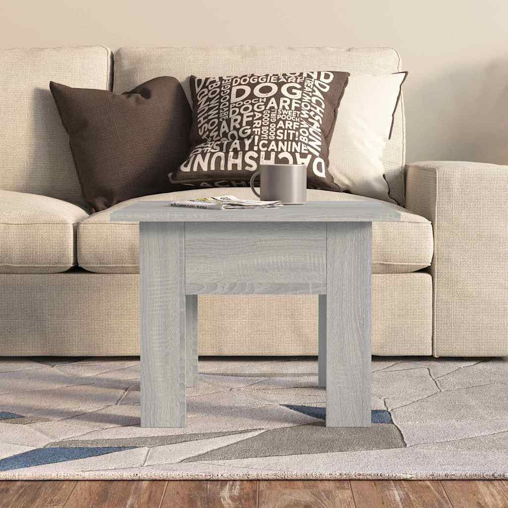 813069 vidaXL Coffee Table Grey Sonoma 55x55x42 cm Engineered Wood