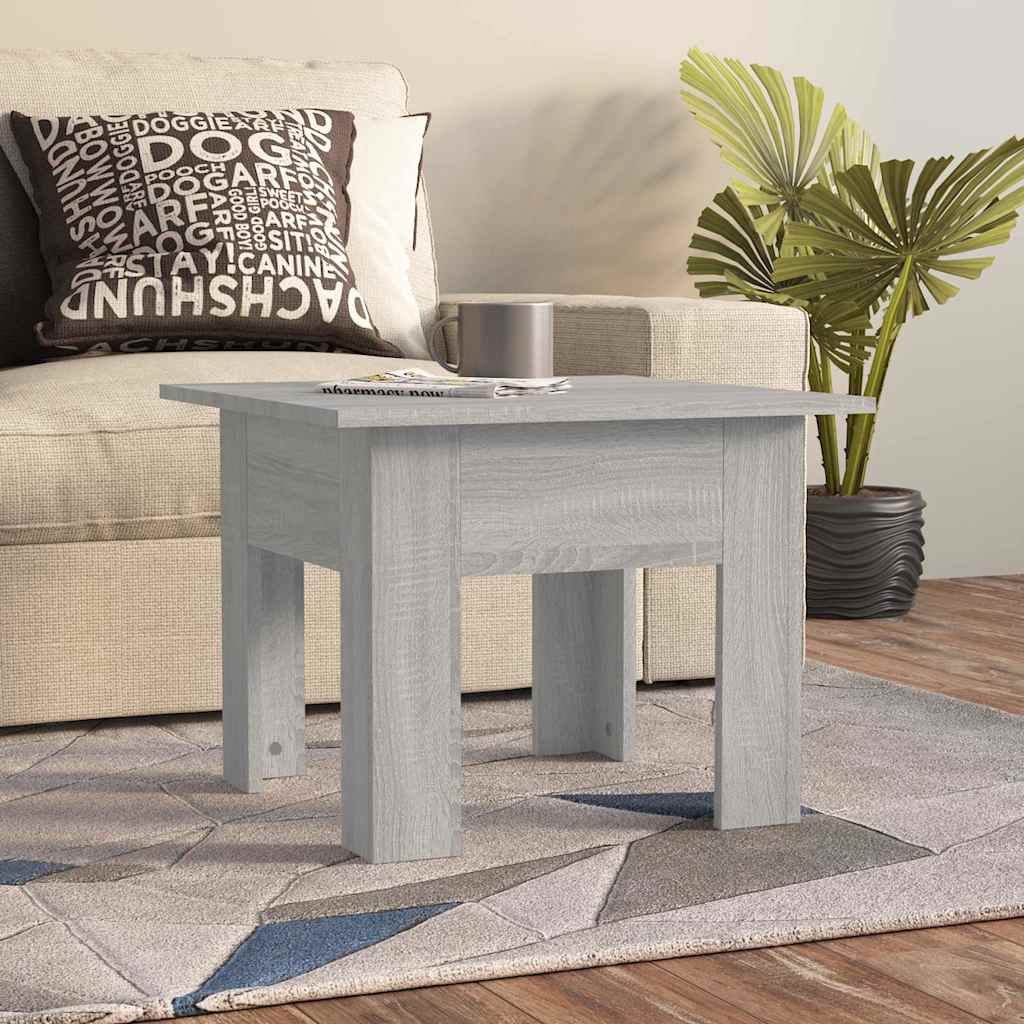 813069 vidaXL Coffee Table Grey Sonoma 55x55x42 cm Engineered Wood