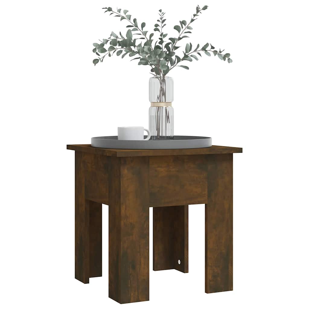 Coffee Table Smoked Oak 40x40x42 cm Engineered Wood