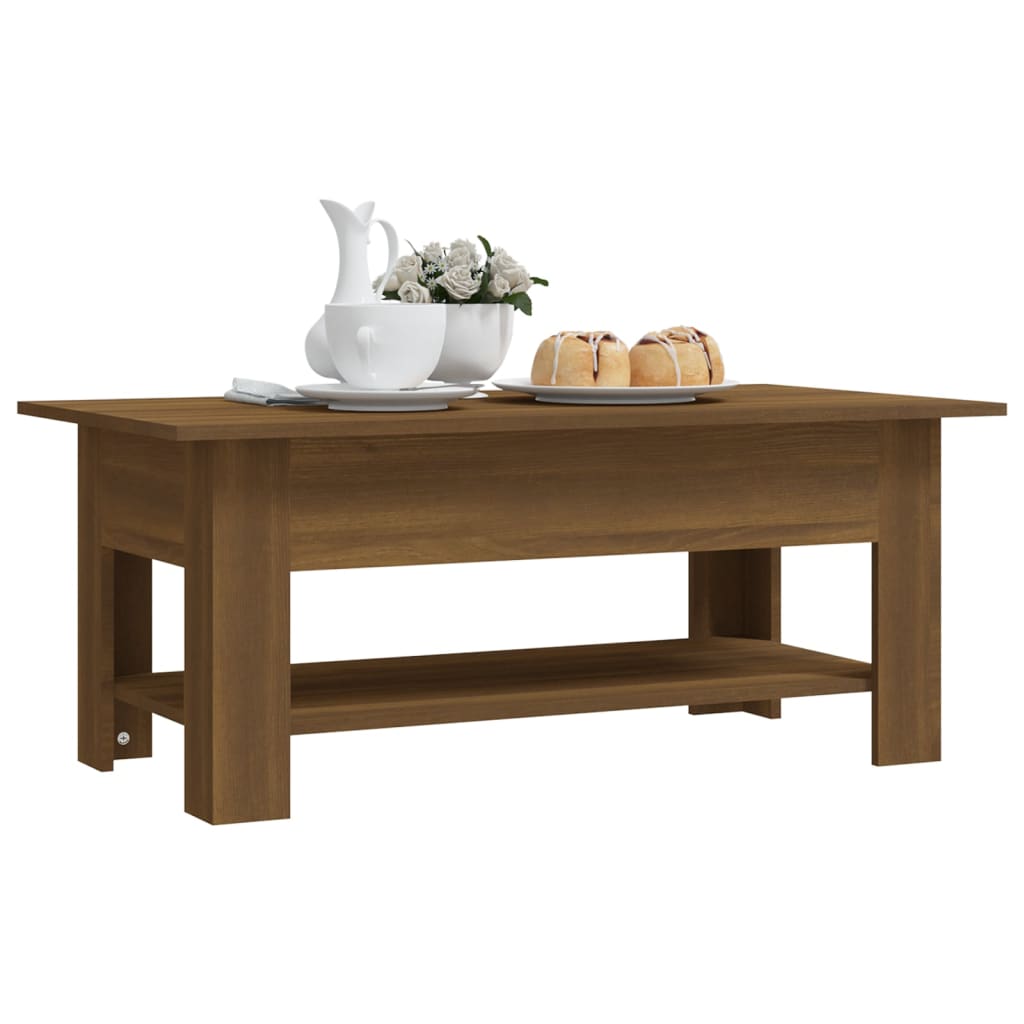 vidaXL Coffee Table Brown Oak 102x55x42 cm Engineered Wood