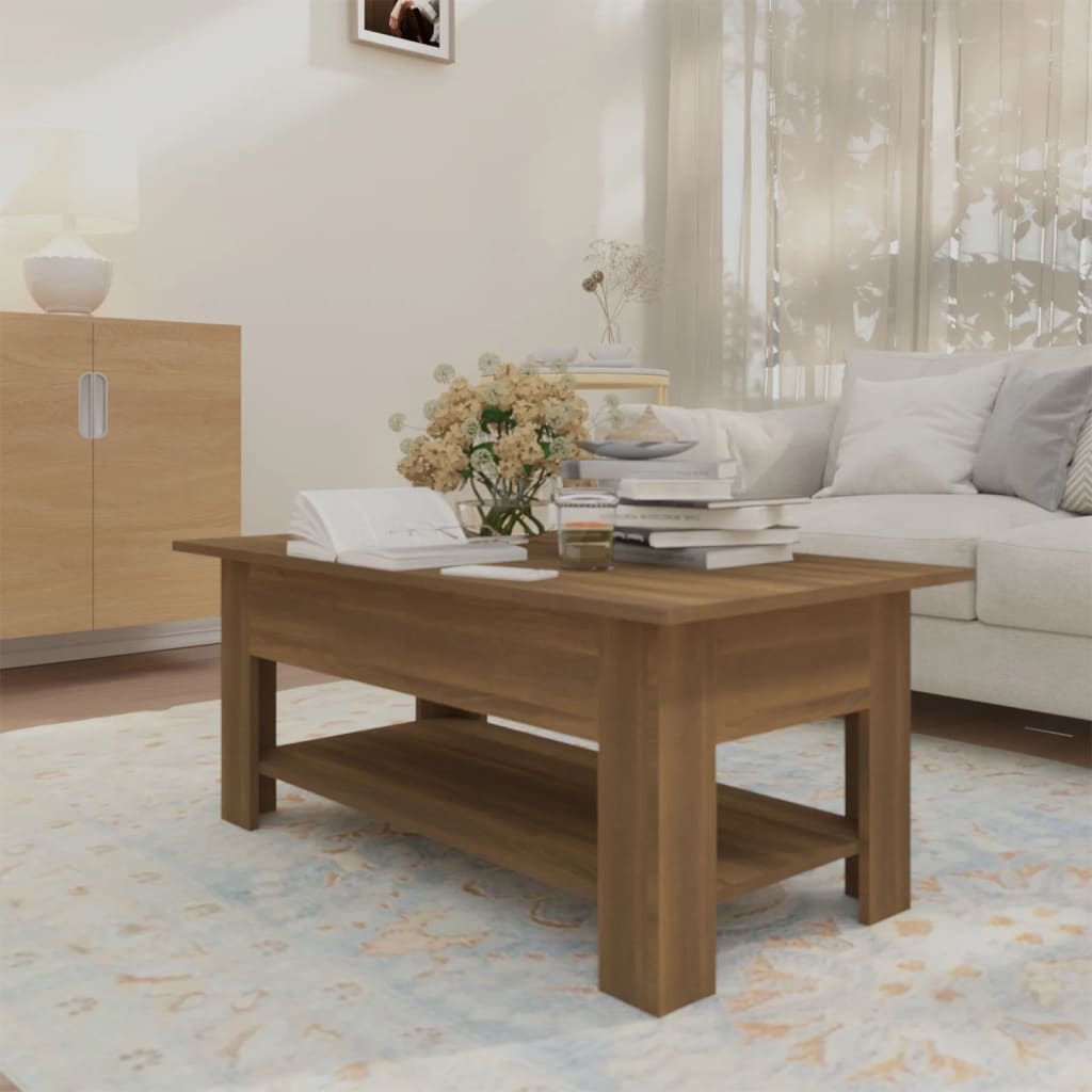 vidaXL Coffee Table Brown Oak 102x55x42 cm Engineered Wood