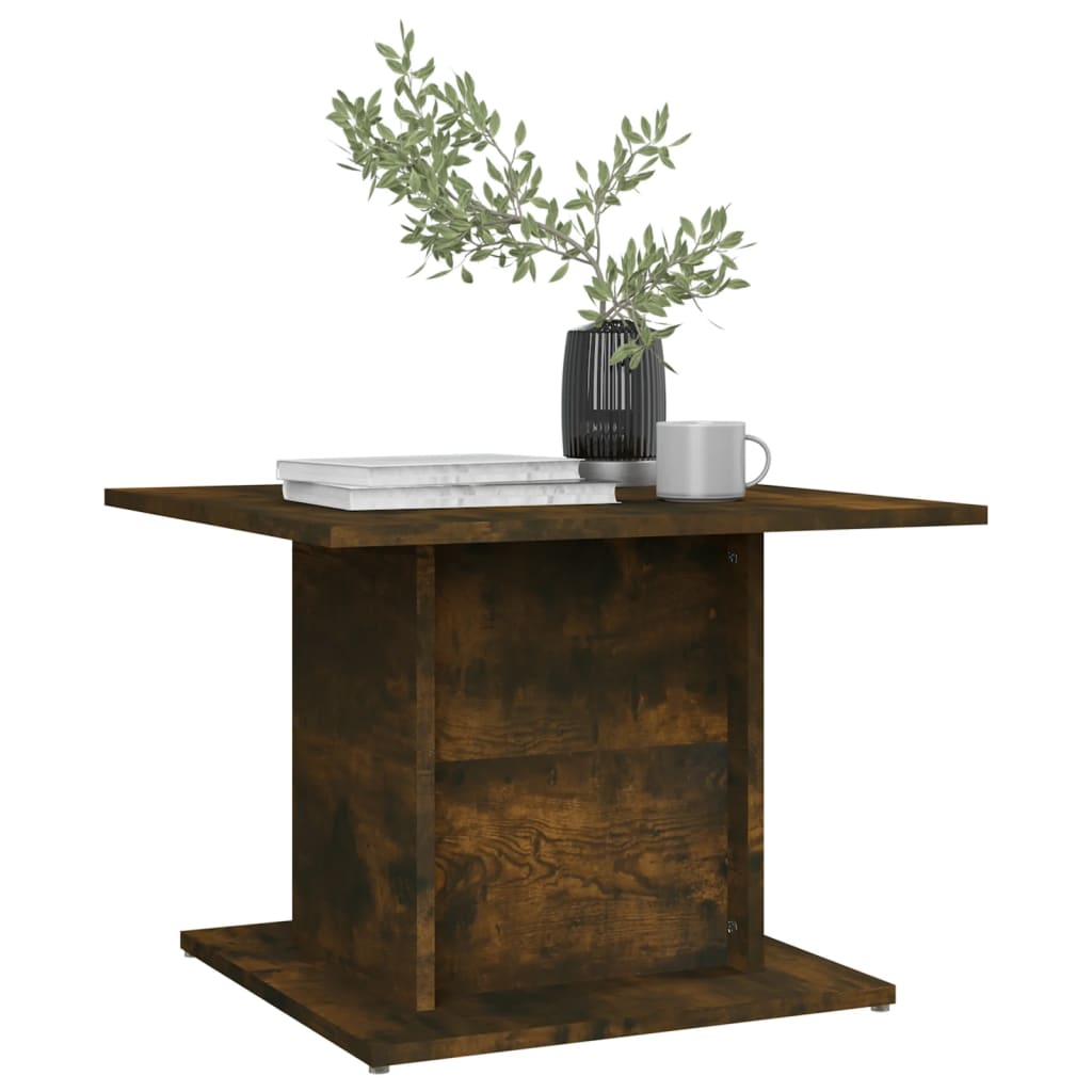 Coffee Table Smoked Oak 55,5x55,5x40 cm Engineered Wood