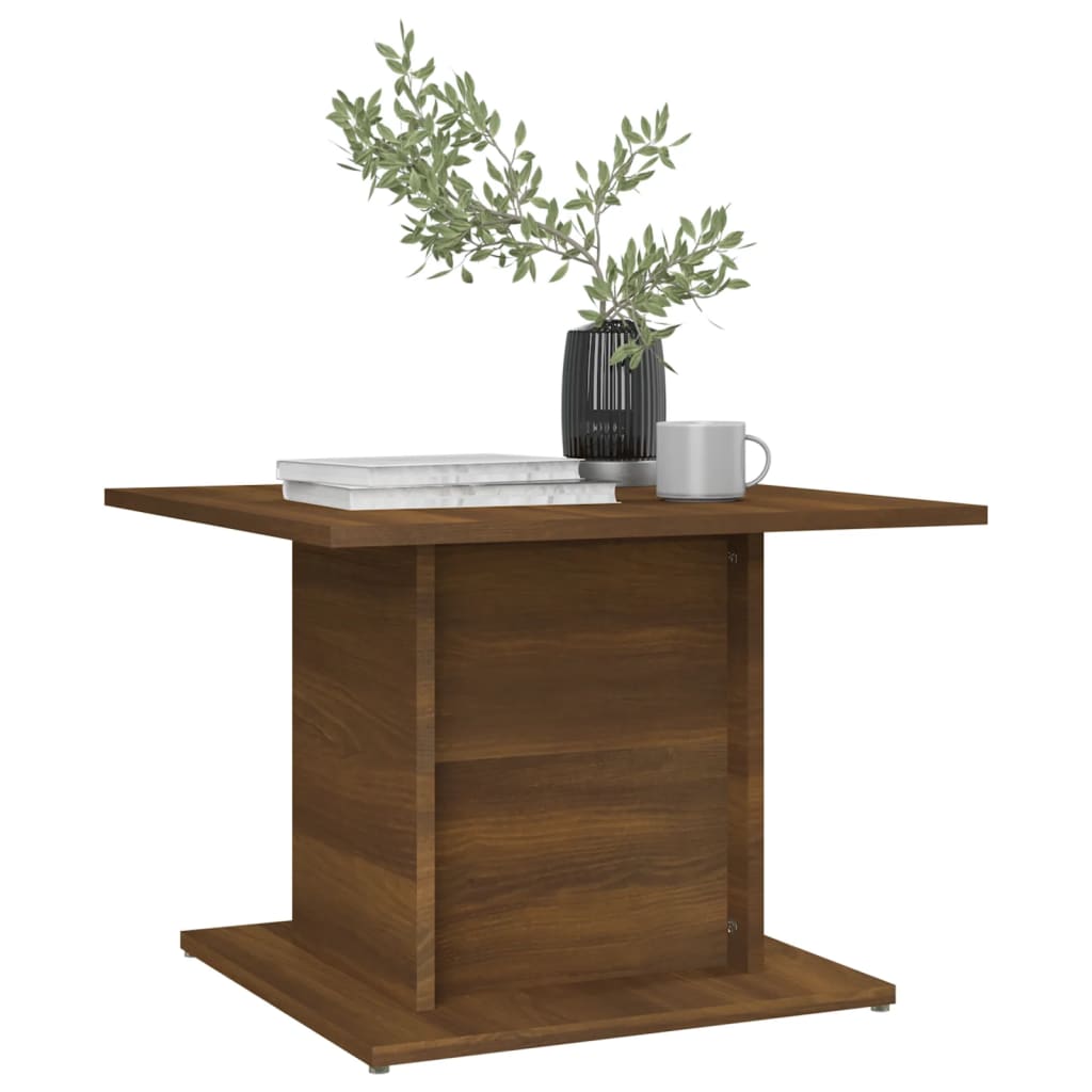 Coffee Table Brown Oak 55,5x55,5x40 cm Engineered Wood