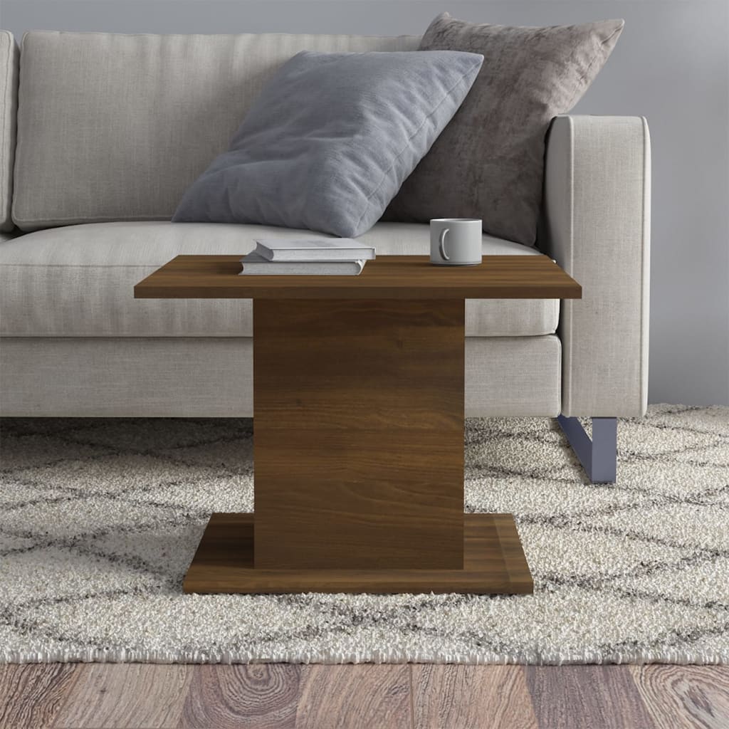 Coffee Table Brown Oak 55,5x55,5x40 cm Engineered Wood