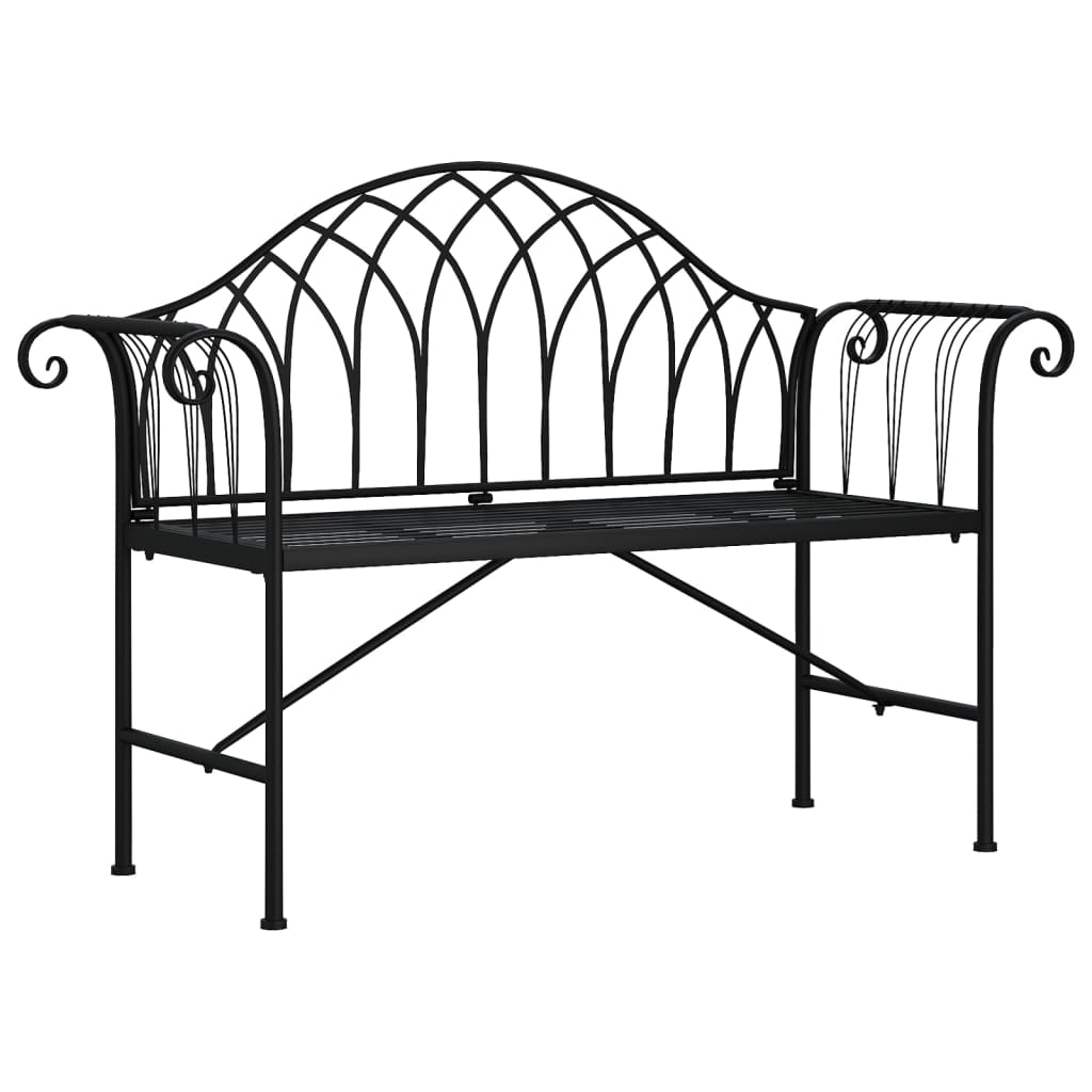 Garden Bench | Black | Steel | Standard | Durable | Garden Bench