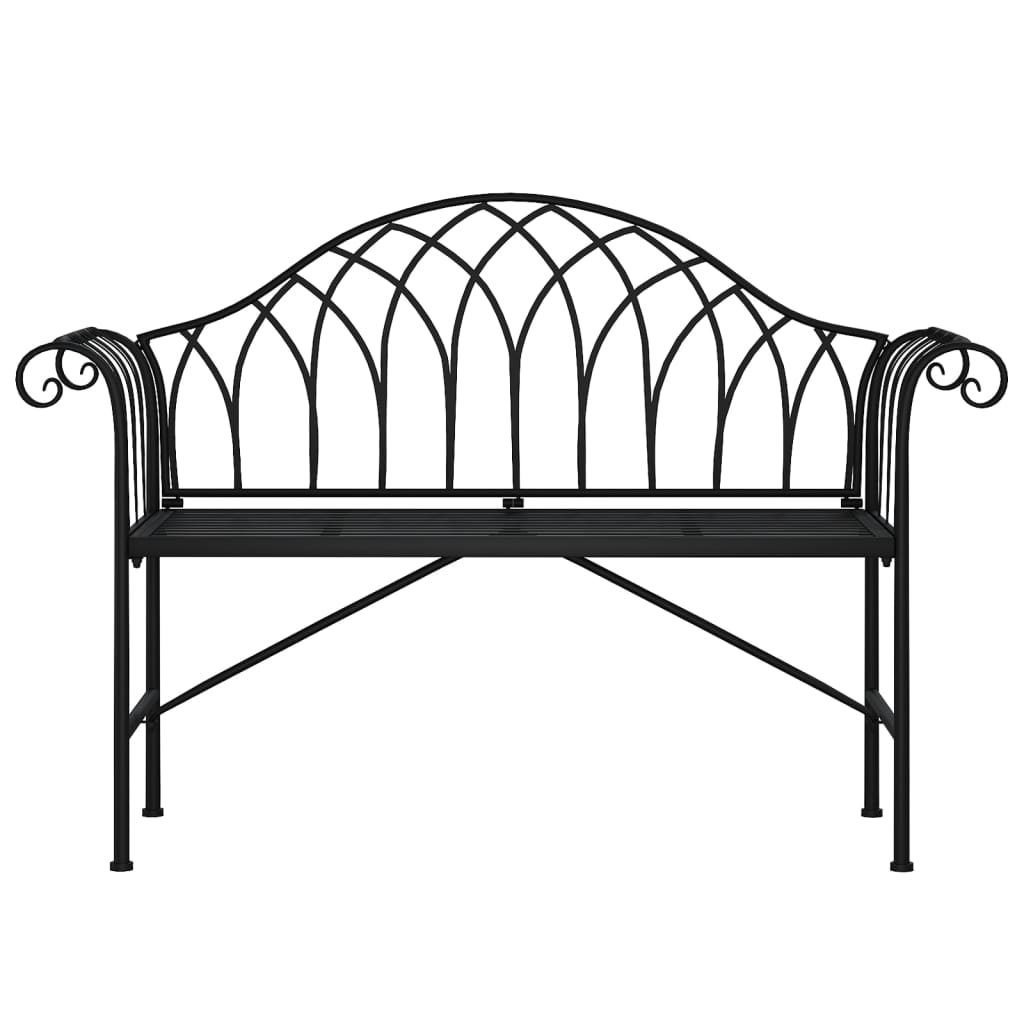 Garden Bench | Black | Steel | Standard | Durable | Garden Bench