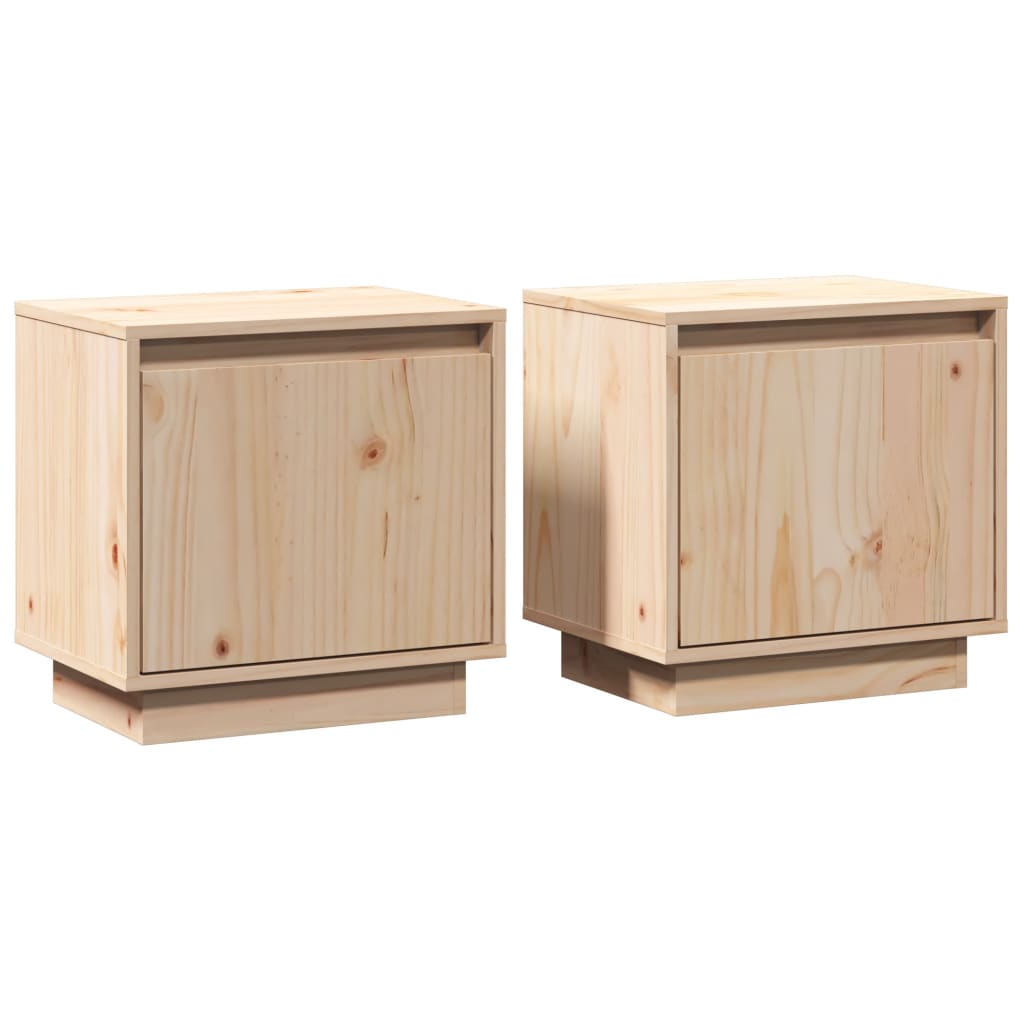 vidaXL Bedside Cabinets 2 pcs 40x30x40 cm Solid Wood Pine