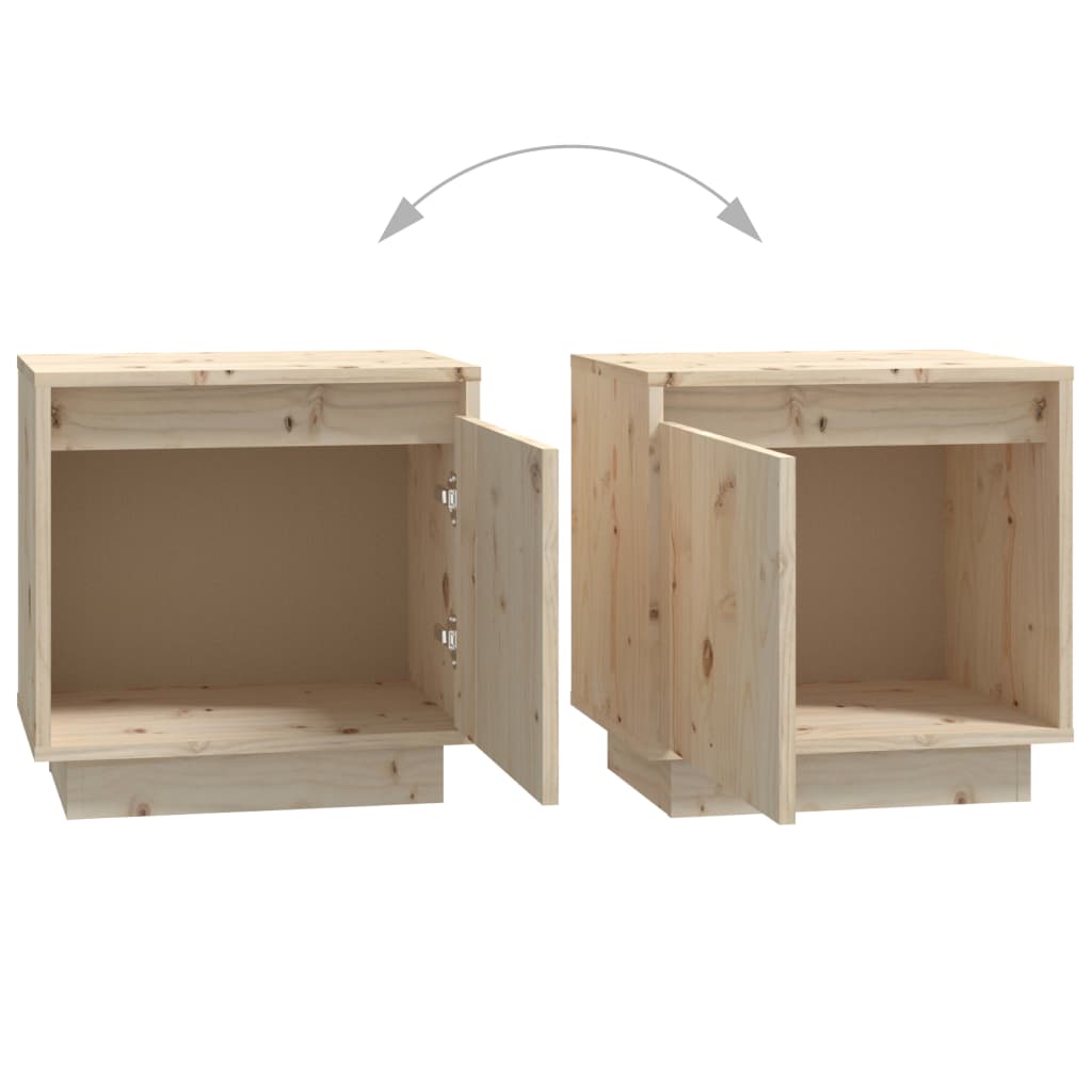 vidaXL Bedside Cabinets 2 pcs 40x30x40 cm Solid Wood Pine