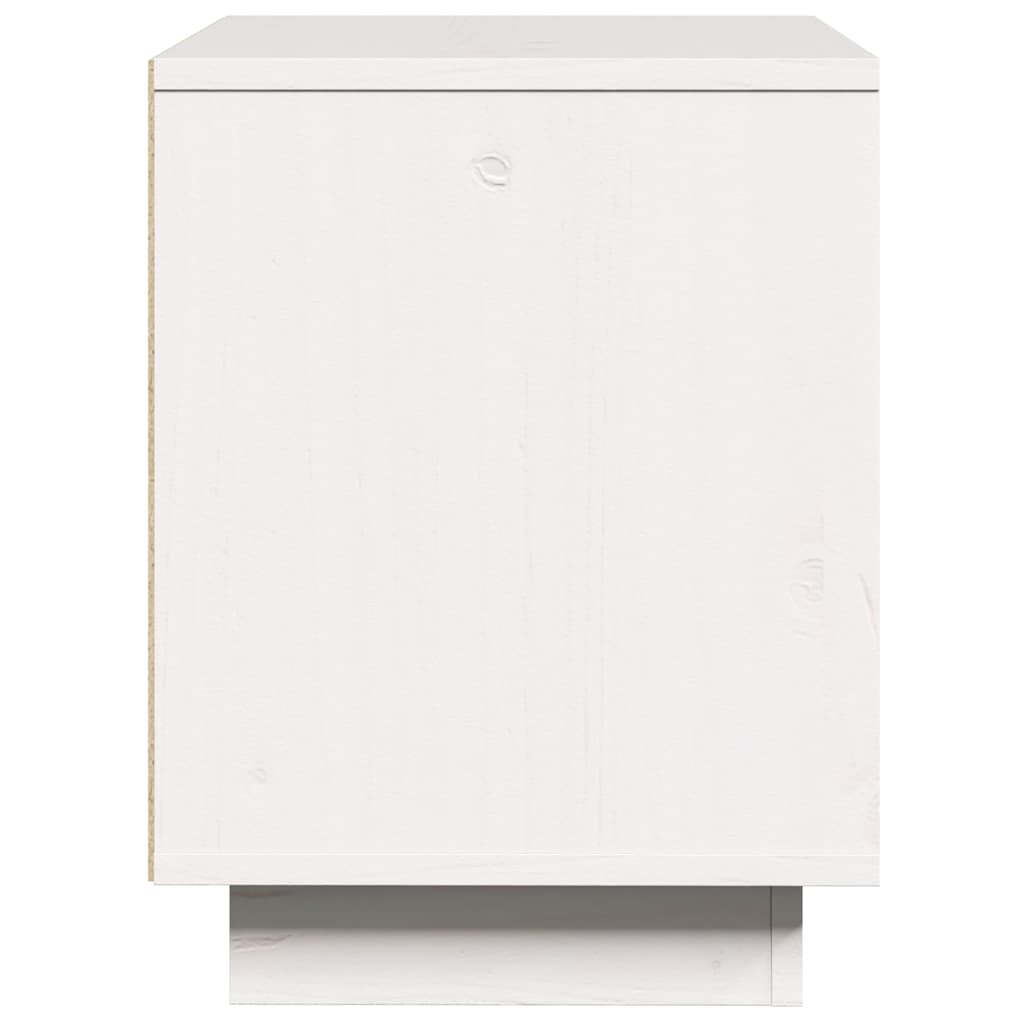 Bedside Cabinet White 40x30x40 cm Solid Wood Pine