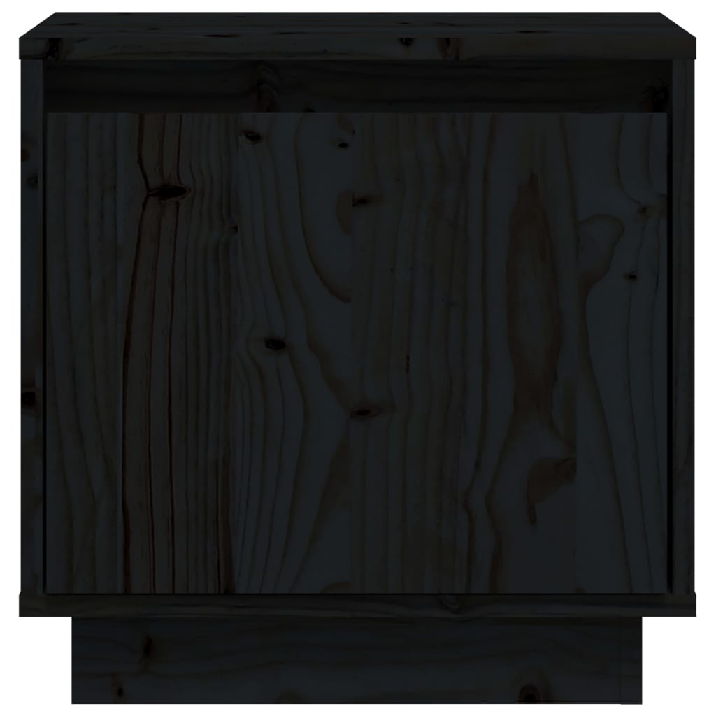 vidaXL Bedside Cabinets 2 pcs Black 40x30x40 cm Solid Wood Pine