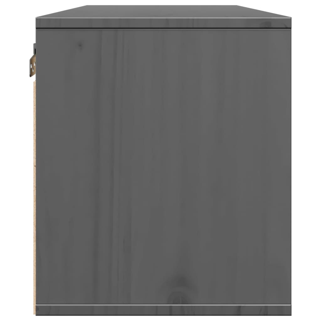 Wall Cabinets 2 pcs Grey 45x30x35 cm Solid Pinewood