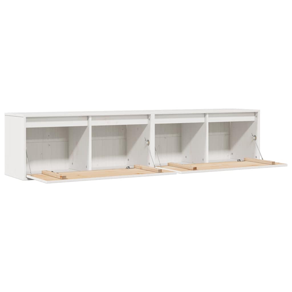 813458 vidaXL Wall Cabinets 2 pcs White 80x30x35 cm Solid Wood Pine