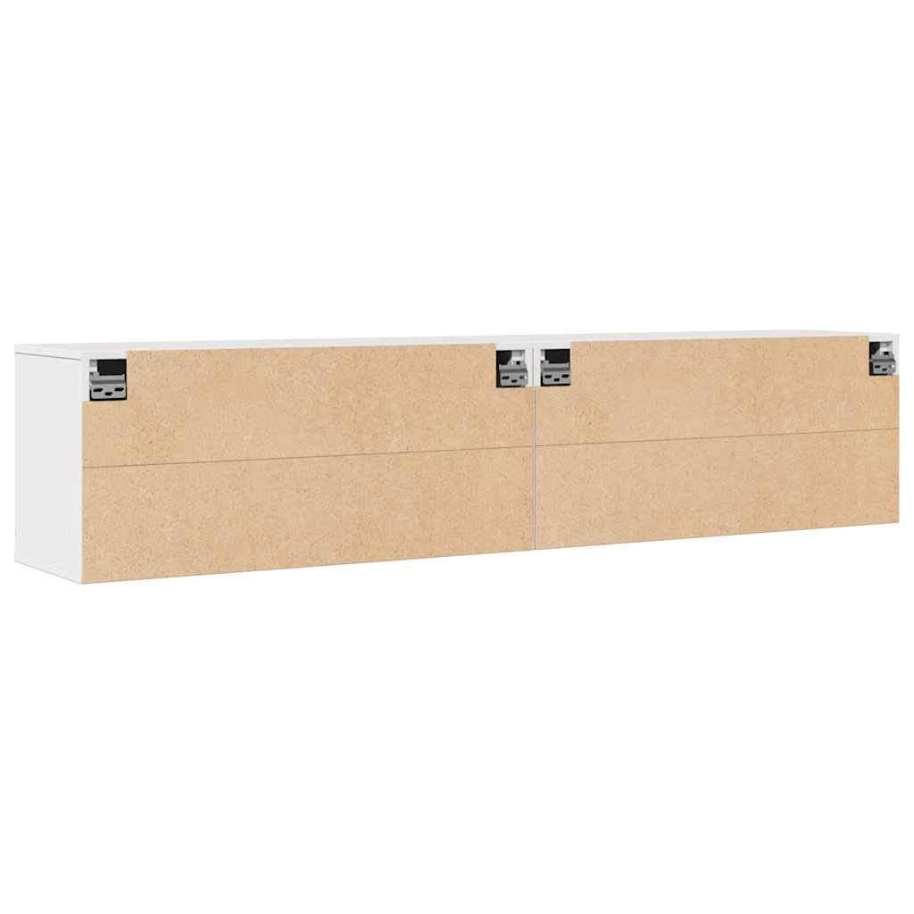 813458 vidaXL Wall Cabinets 2 pcs White 80x30x35 cm Solid Wood Pine