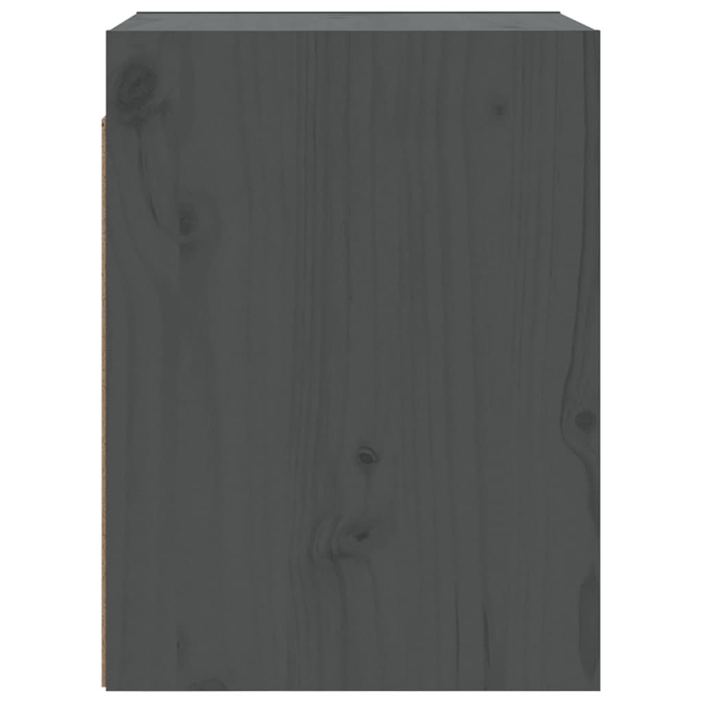 Wall Cabinets 2 pcs Grey 30x30x40 cm Solid Wood Pine