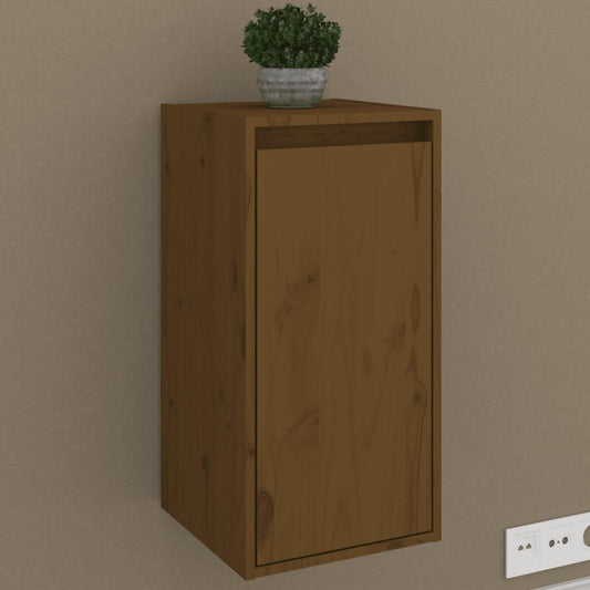 vidaXL Wall Cabinet Honey Brown 30x30x60 cm Solid Wood Pine