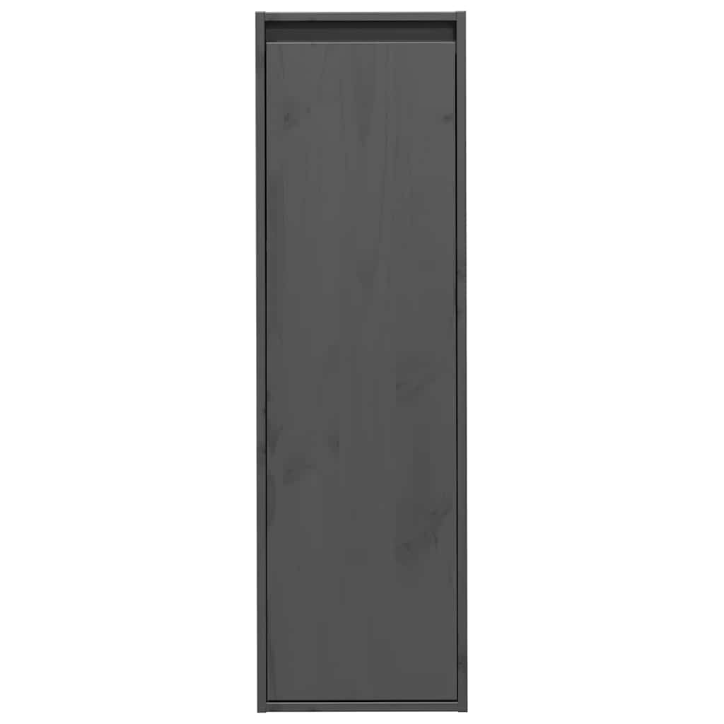 Wall Cabinets 2 pcs Grey 30x30x100 cm Solid Pinewood