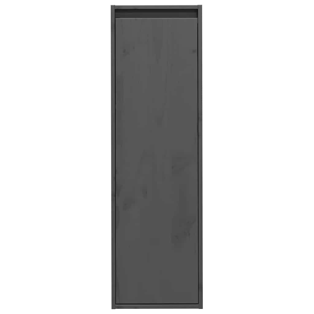 Wall Cabinets 2 pcs Grey 30x30x100 cm Solid Pinewood