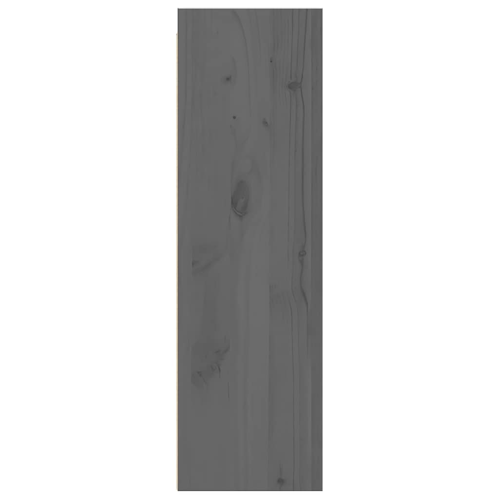 Wall Cabinets 2 pcs Grey 30x30x100 cm Solid Pinewood