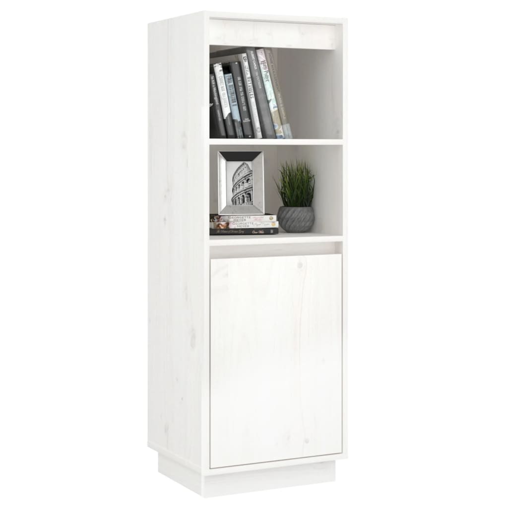 Highboard wit 37x34x110 cm massief grenenhout