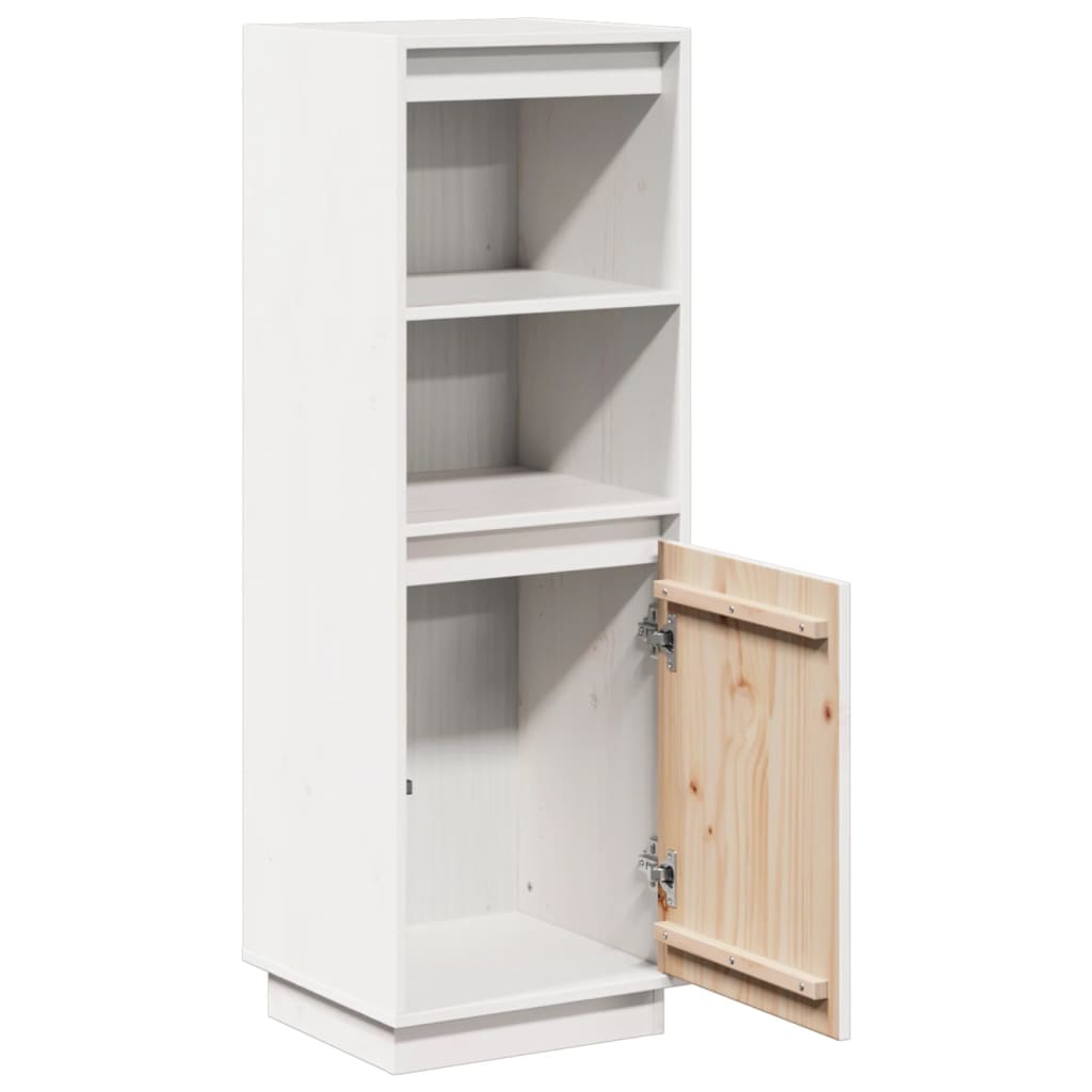 Highboard wit 37x34x110 cm massief grenenhout