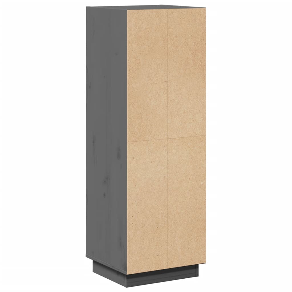 Highboard grijs 37x34x110 cm massief grenenhout