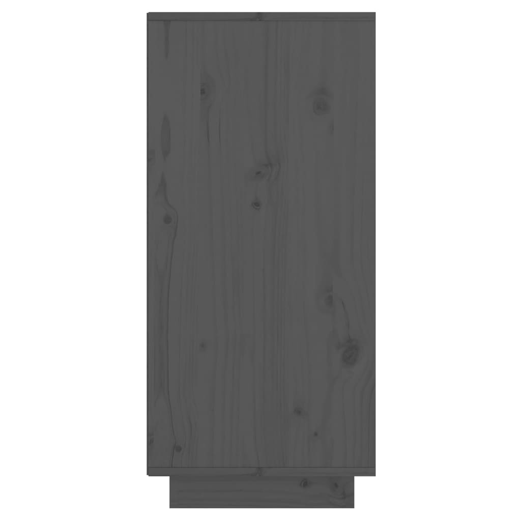 Sideboard Grey 60x34x75 cm Solid Wood Pine