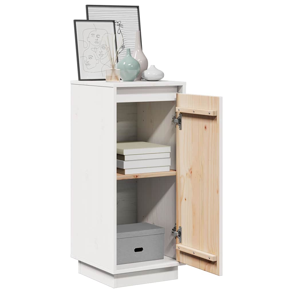 813353 vidaXL Sideboards 2 pcs White 31,5x34x75 cm Solid Wood Pine
