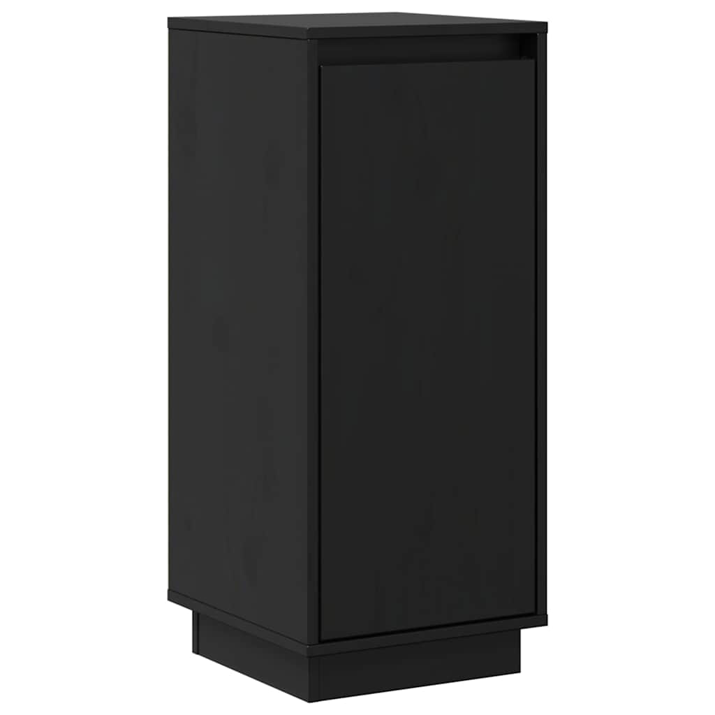 Sideboards 2 pcs Black 31,5x34x75 cm Solid Wood Pine